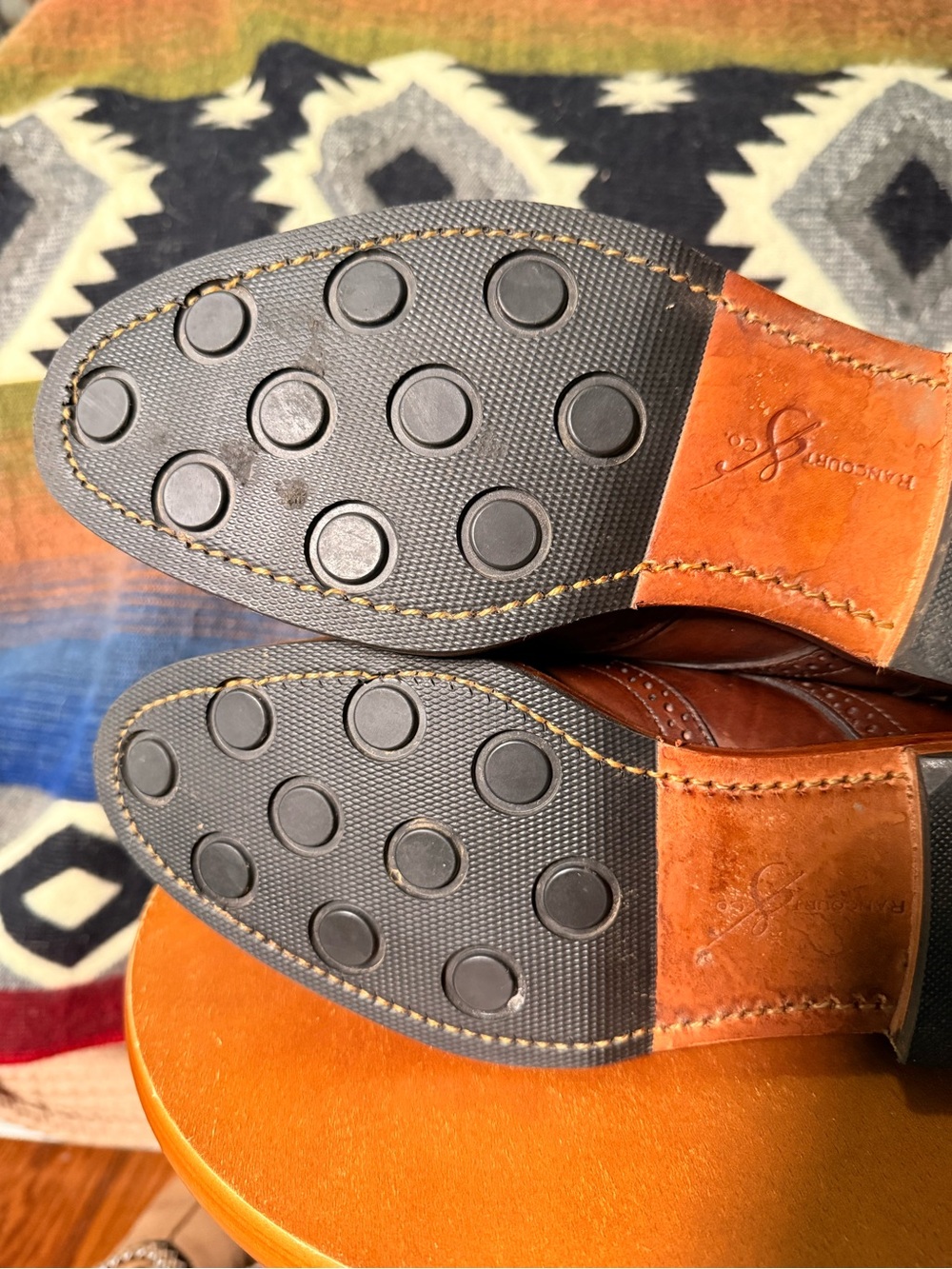 Rancourt Men's Heritage Leather Wingtip Lace-Up Boots - Worn only at my wedding - Picture 8 of 11